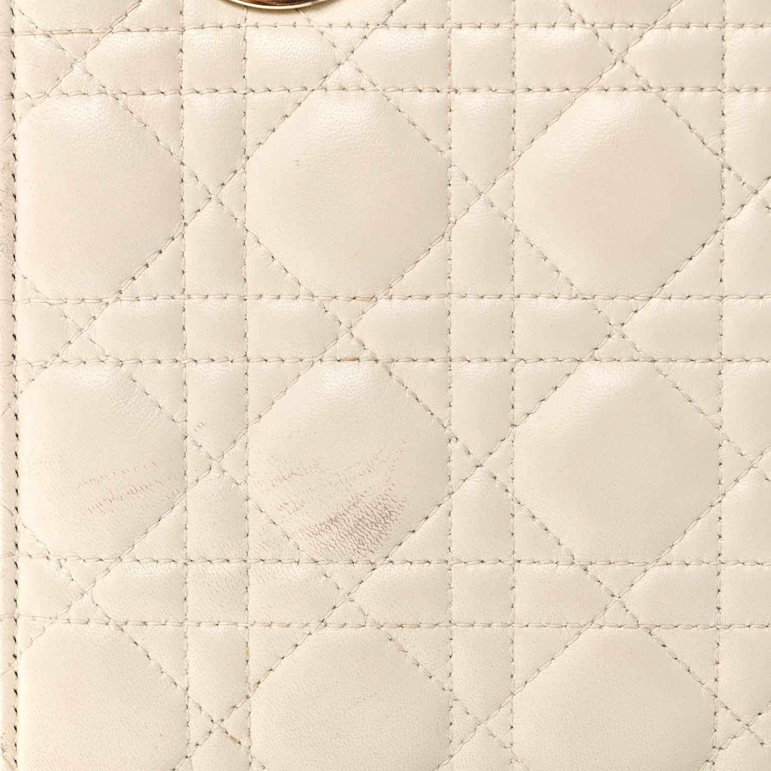 Lambskin Cannage Small My ABCDior Lady Dior White