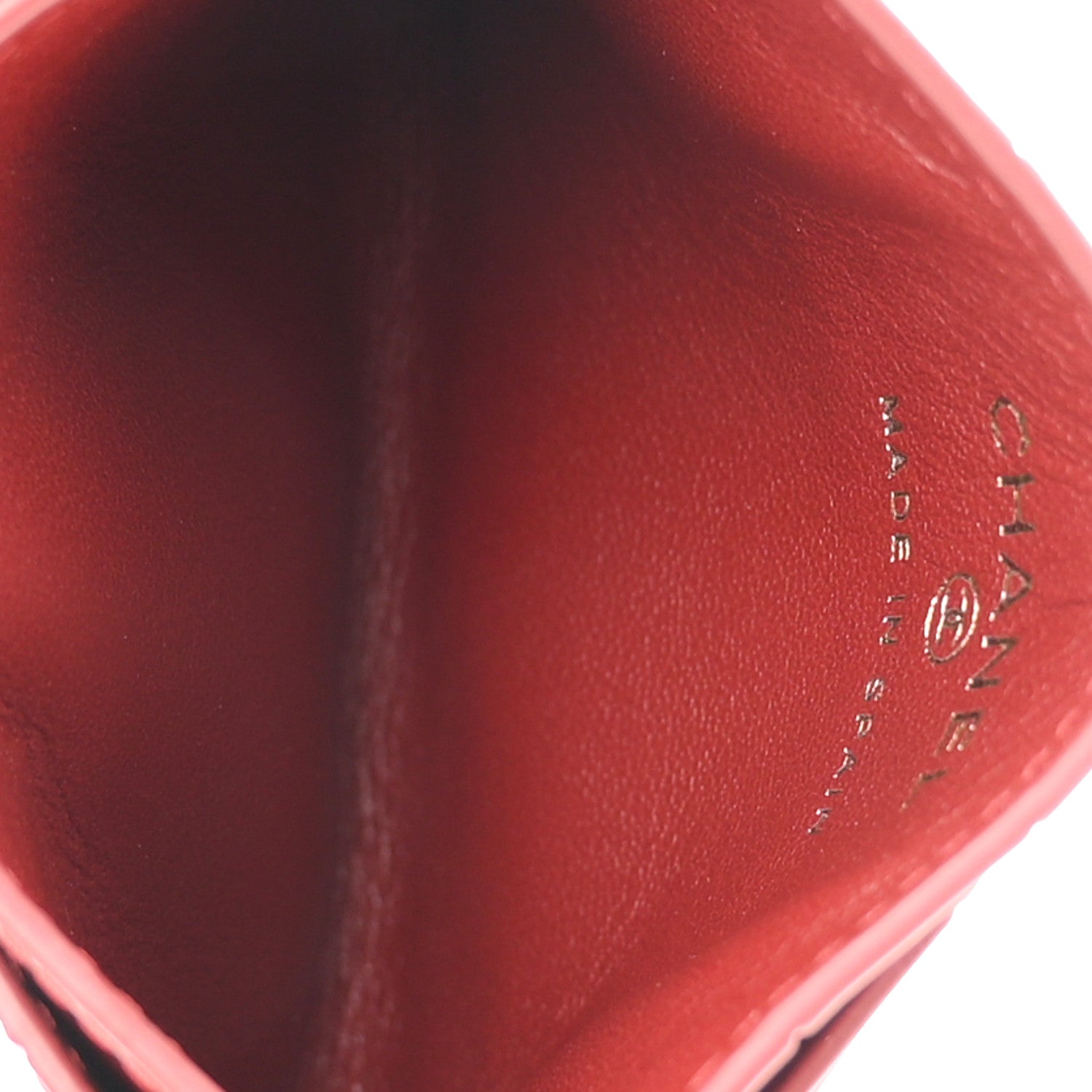 Calfskin Crocodile Embossed Crococo  Holder Burgundy