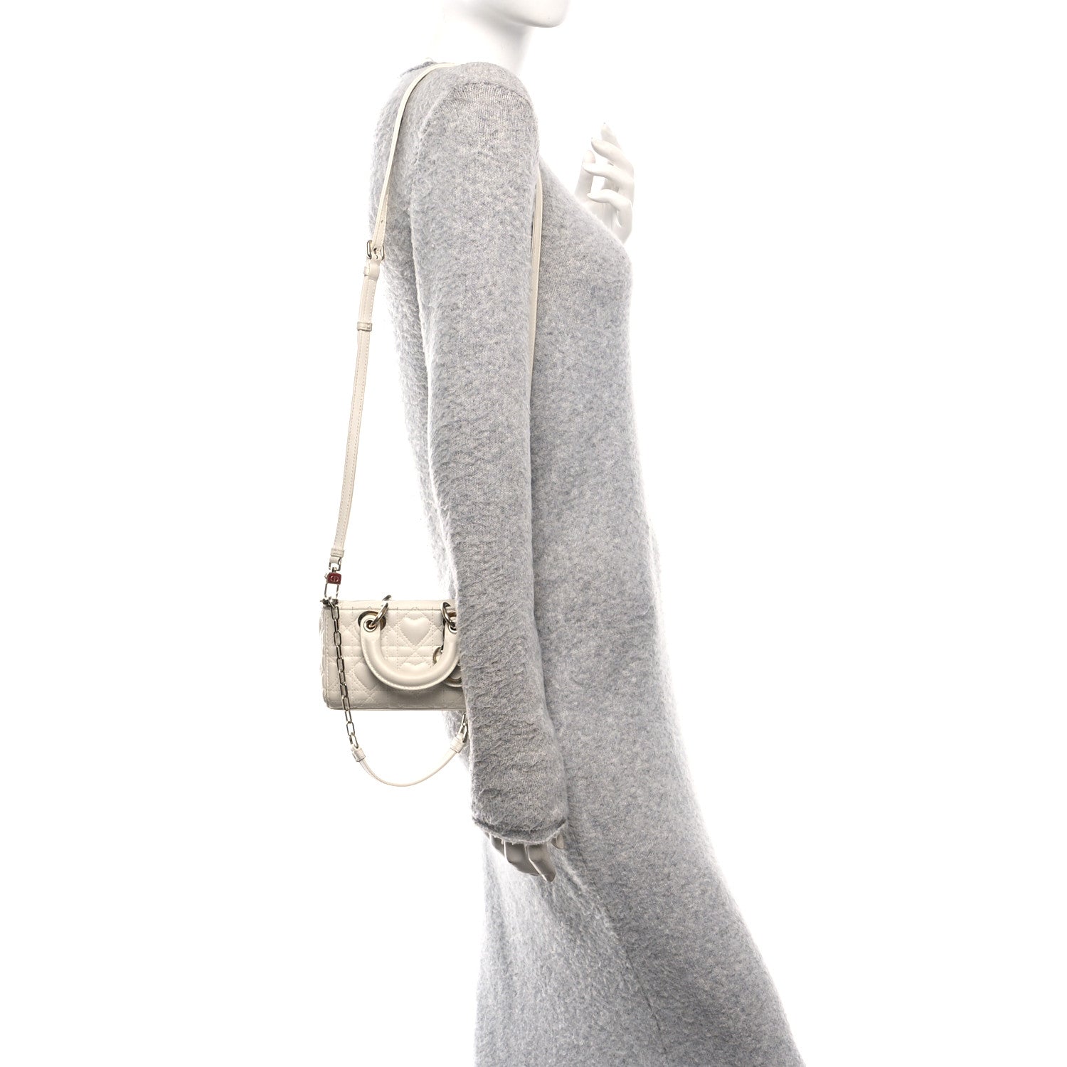 Lambskin Cannage Dioramour Micro Lady D-Joy Latte