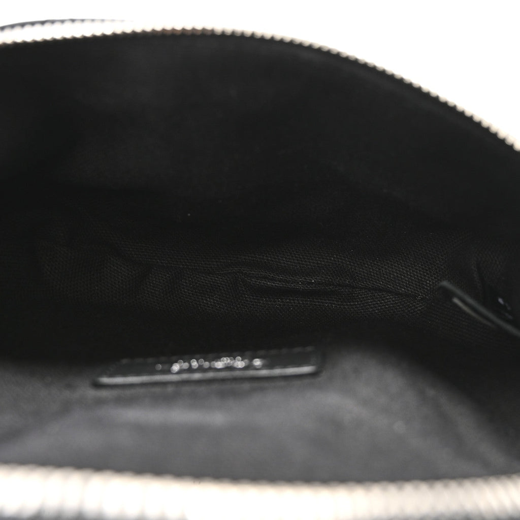Calfskin Quilted Waist Belt Bag Black
