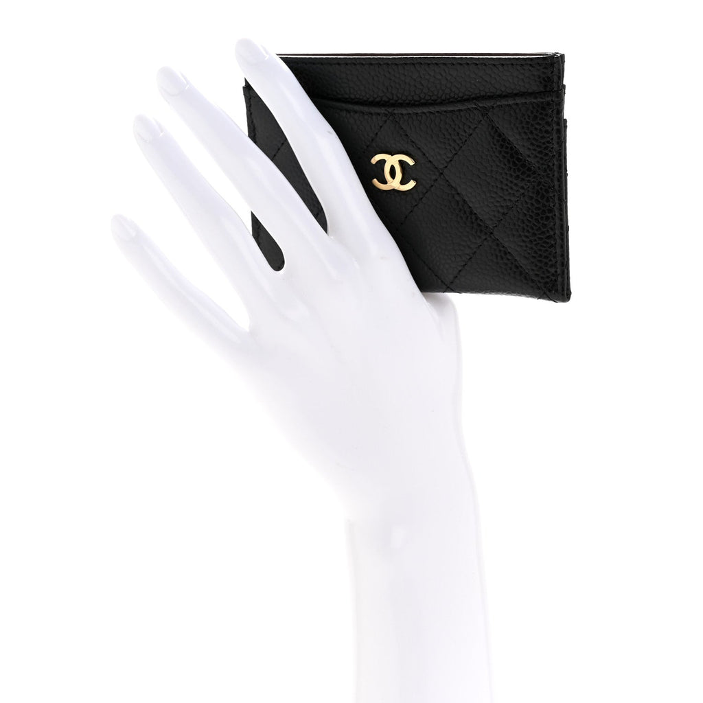 Caviar Quilted  Holder Black