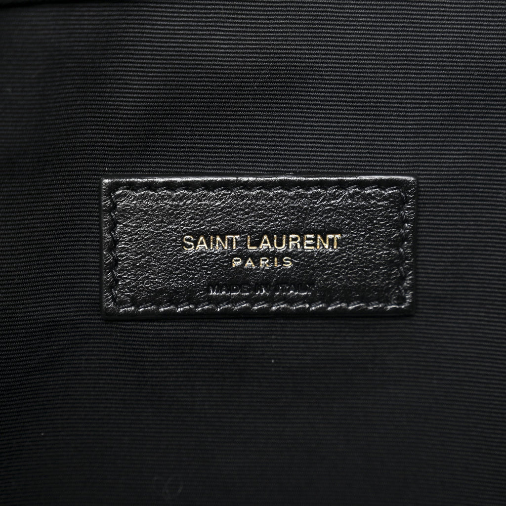 Lambskin Matelasse Monogram Medium Jamie 4.3 Pochon Black