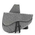 Oblique Mens Saddle Bag Grey