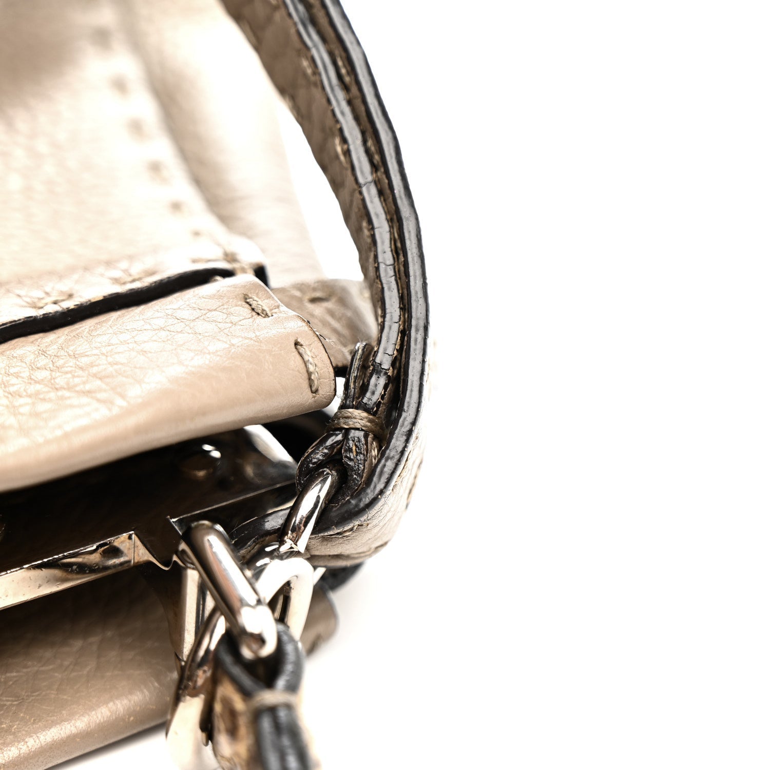 Cuoio Romano Snakeskin Selleria Mini Peekaboo Iconic Satchel Roccia Corda