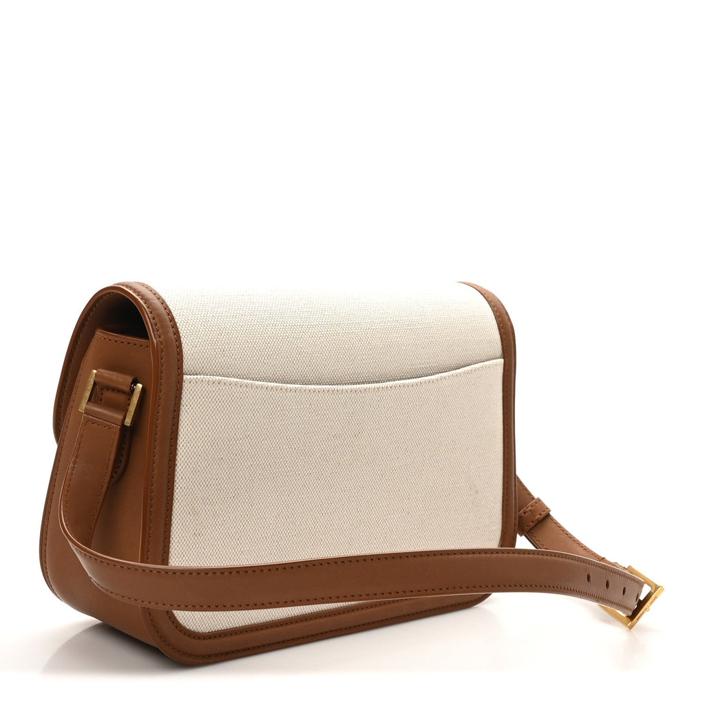 Linen Calfskin Monogram Small Solferino Satchel Greggio Brick