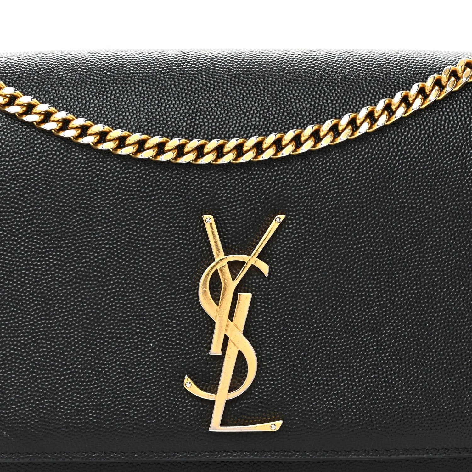 Grain De Poudre Medium Classic Monogram Kate Satchel Black