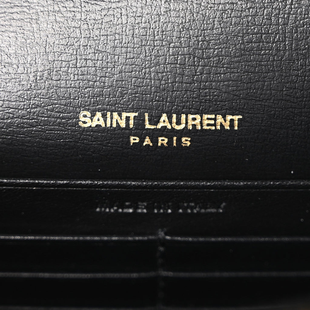 Calfskin Monogram Sunset Chain Wallet Black