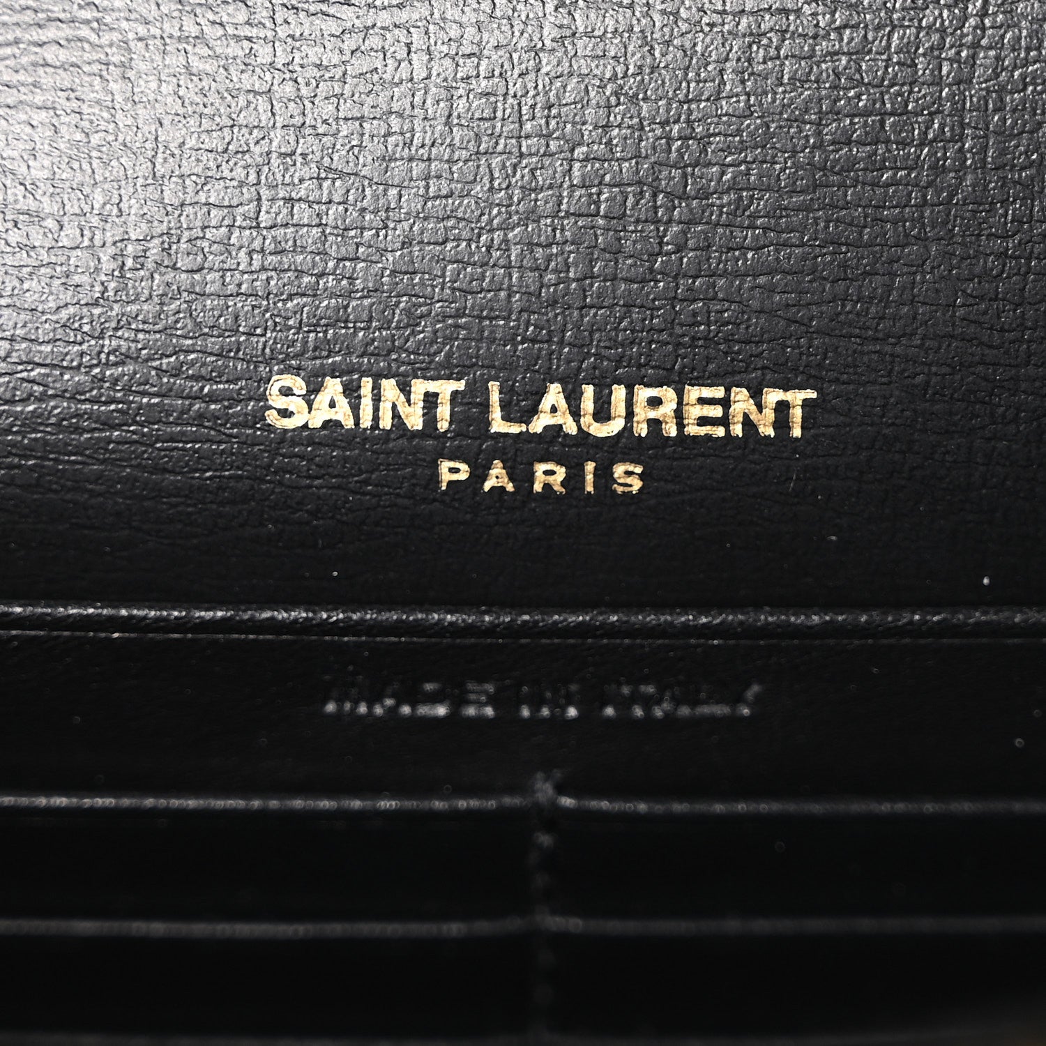 Calfskin Monogram Sunset Chain Wallet Black