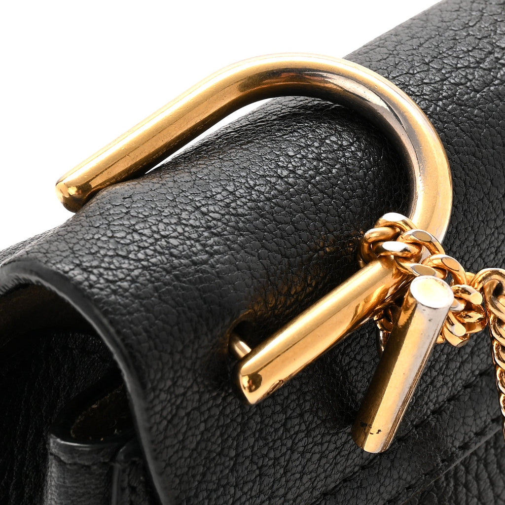 Grained Lambskin Mini Drew Shoulder Bag Black