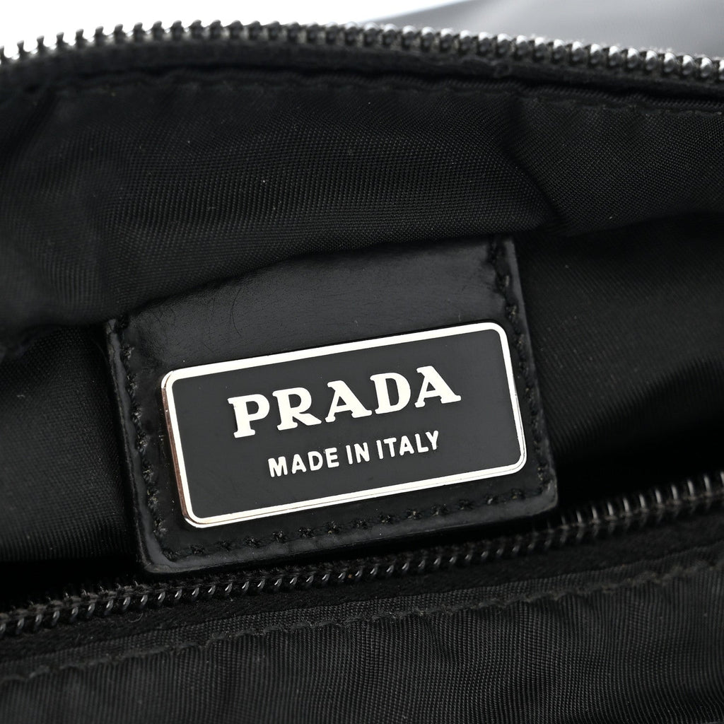 Tessuto Nylon Flat Messenger Bag Black