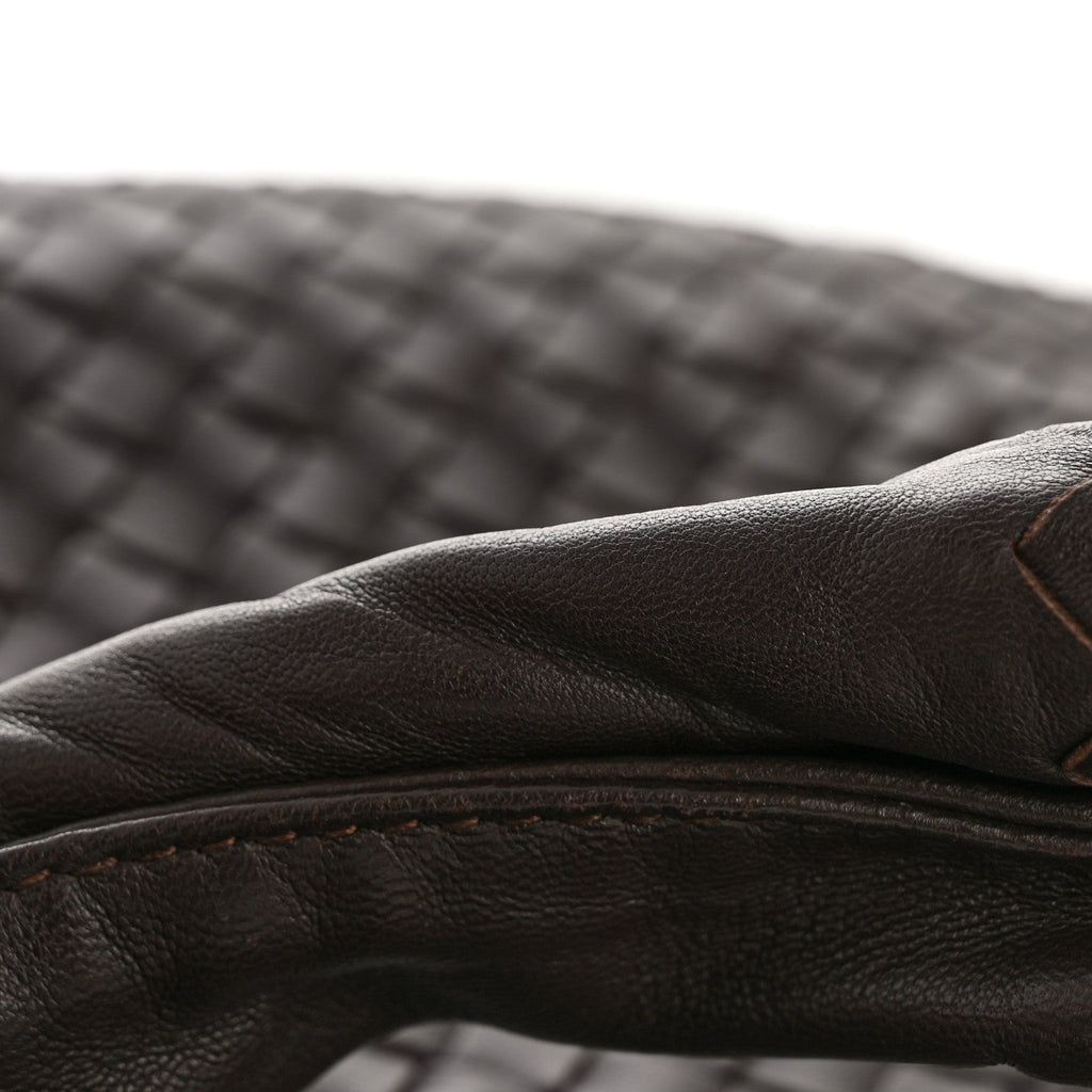 Nappa Intrecciato Medium Veneta Hobo Ebano