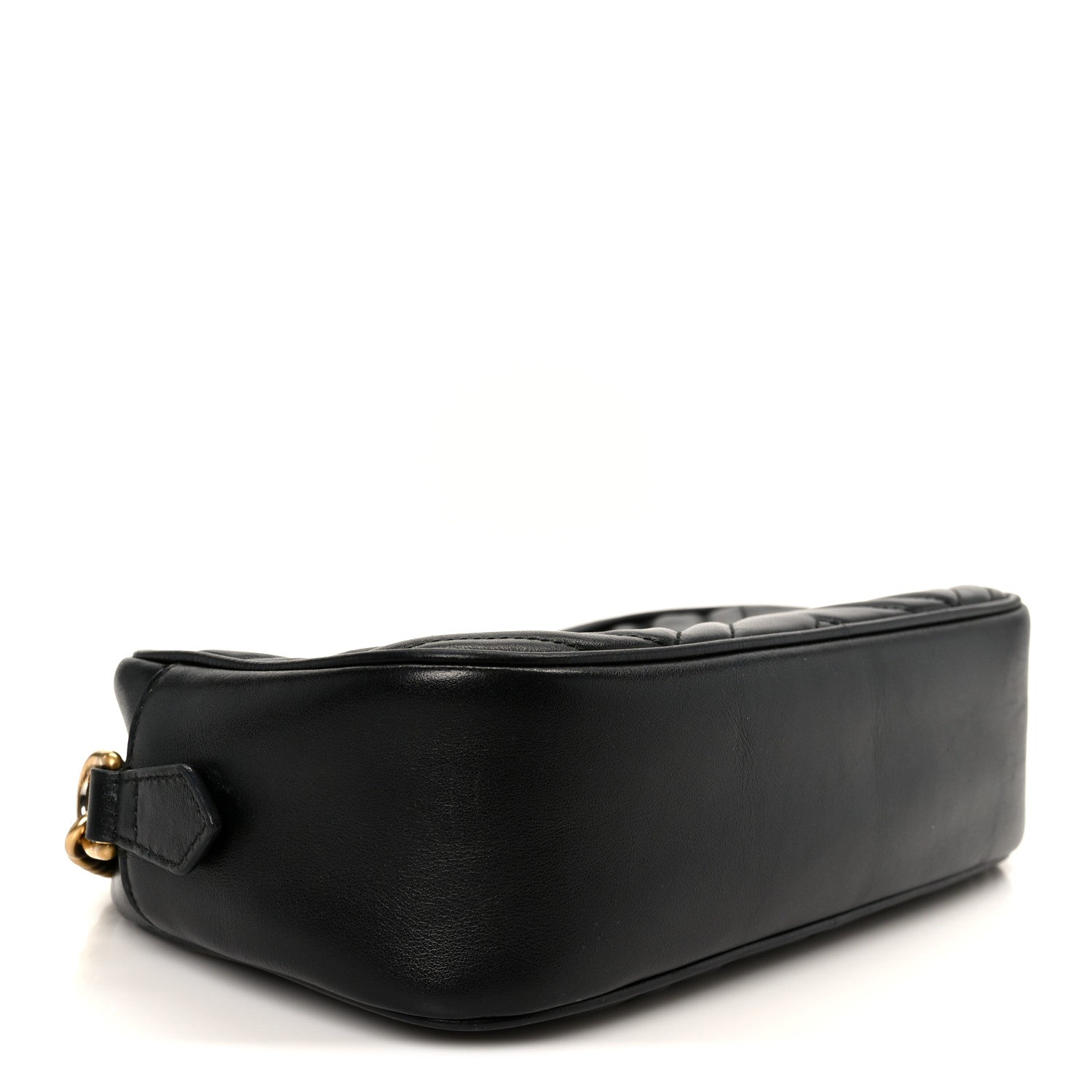 Calfskin Matelasse Small GG Marmont Chain Shoulder Bag Black