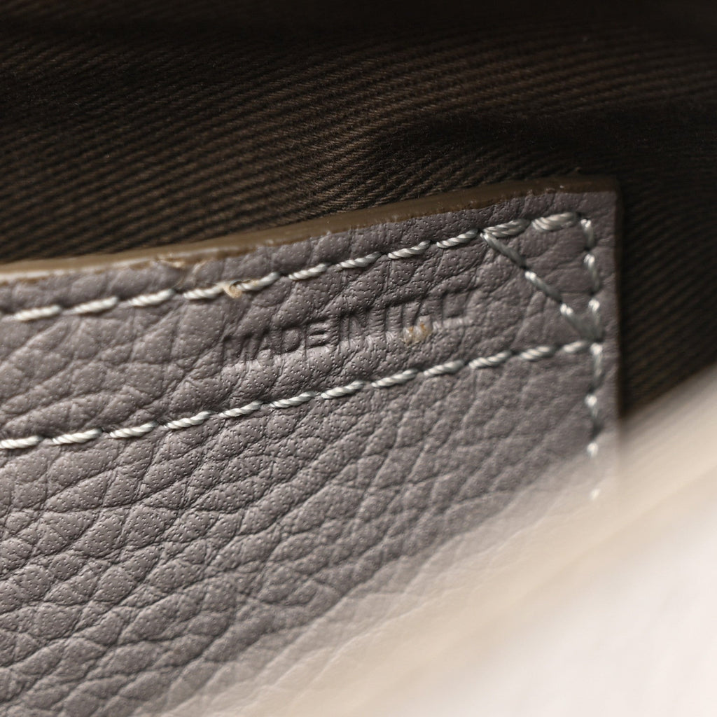 Calfskin Medium Marcie Round Crossbody Bag Cashmere Grey