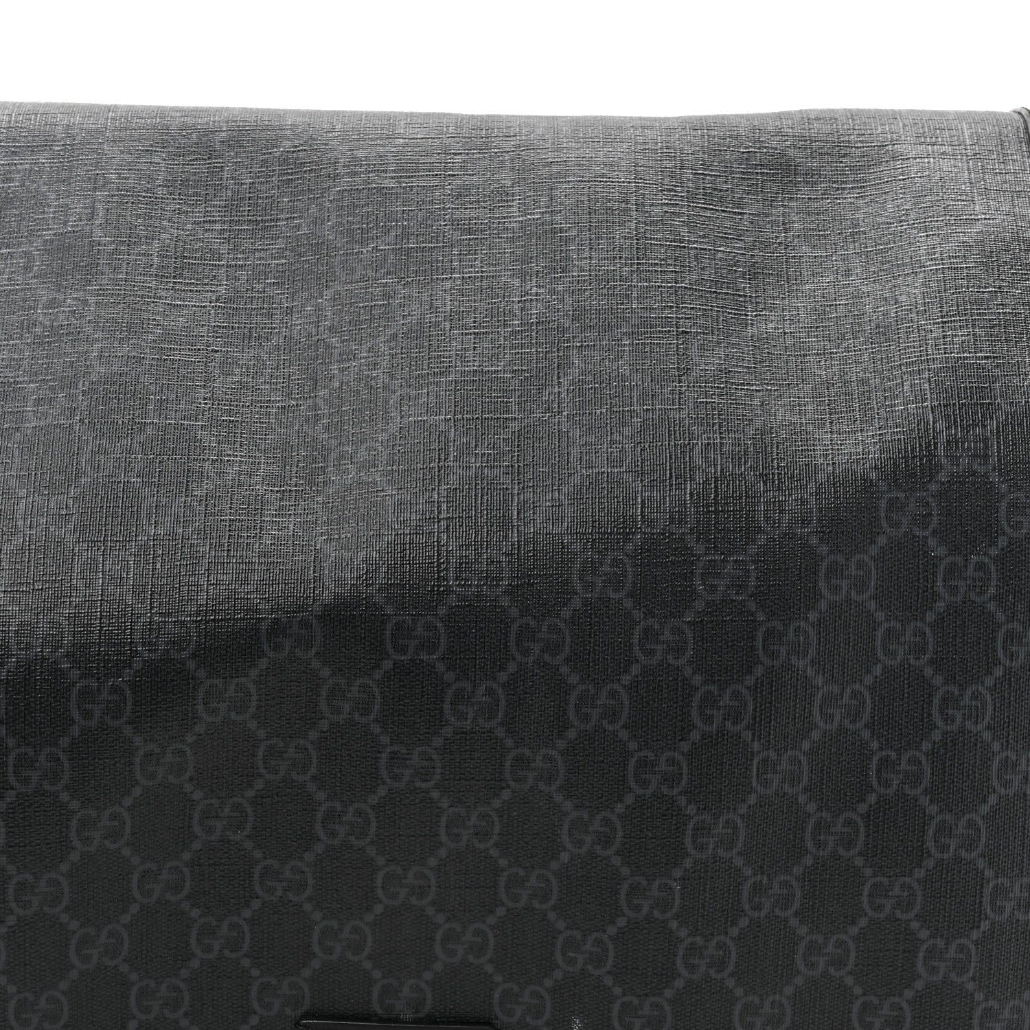 GG Supreme Monogram Web Messenger Diaper Bag Black Grey