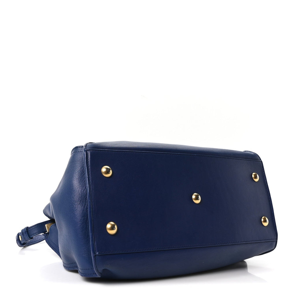 Calfskin Small Classic Y Cabas Royal Blue