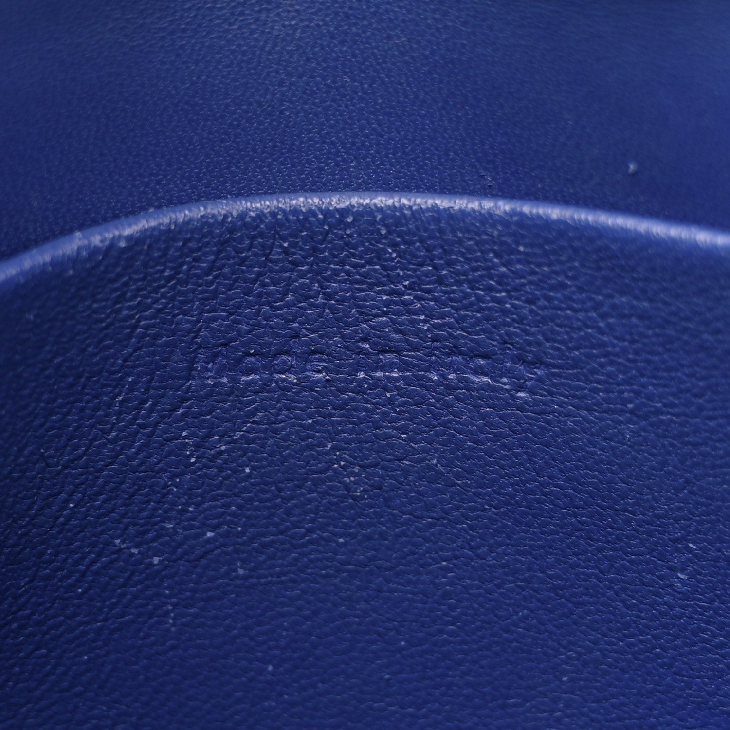 Grained Calfskin Small Trotteur  Indigo