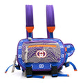 Jersey GG Monogram All Over Sporty Flap Backpack Blue Multicolor