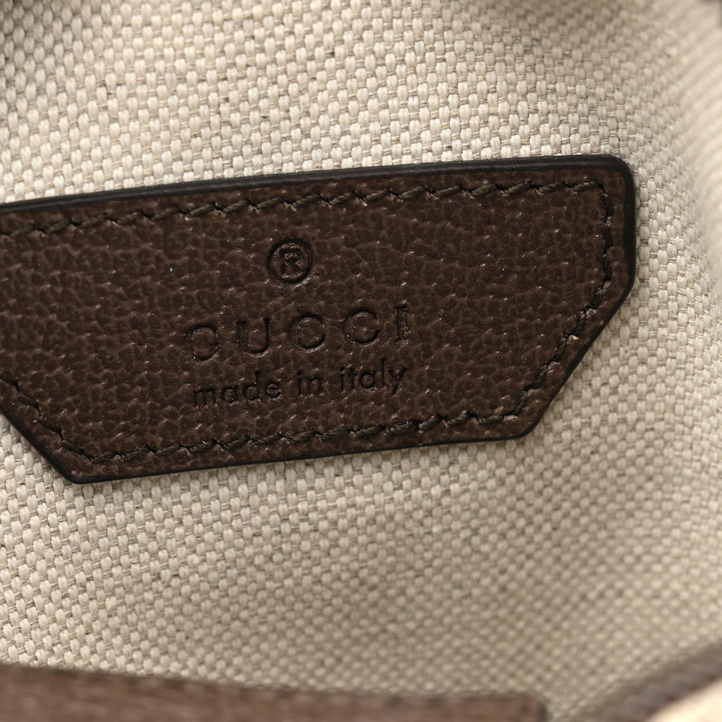 GG Supreme Monogram Web Mini Ophidia Double Zip Messenger Bag Beige New Acero