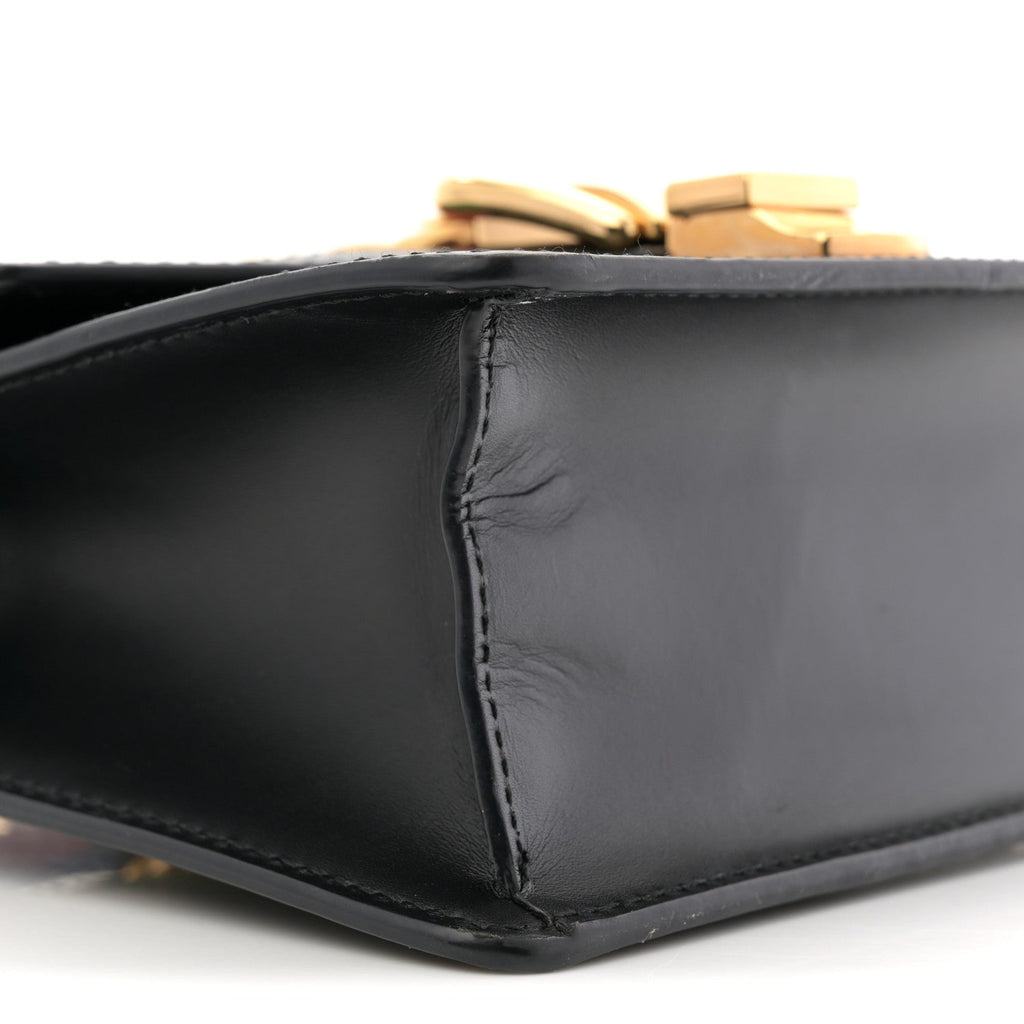 Calfskin Mini Sylvie Shoulder Bag Black