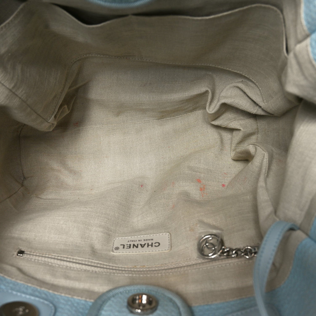 Mixed Fibers Medium Deauville Tote Light Blue
