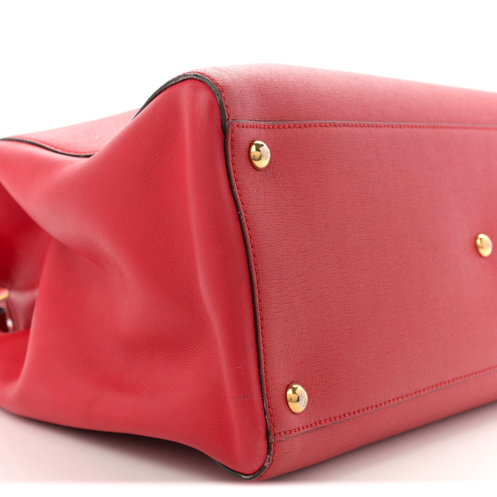 Vitello Elite Flamingo Regular 2Jours Tote Rosso Fiamma