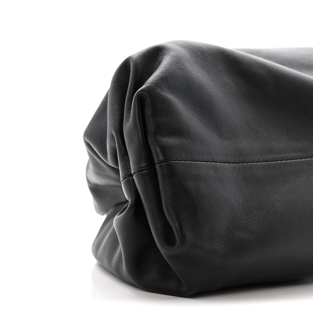 Smooth Butter Calf The Pouch Oversized Clutch Black