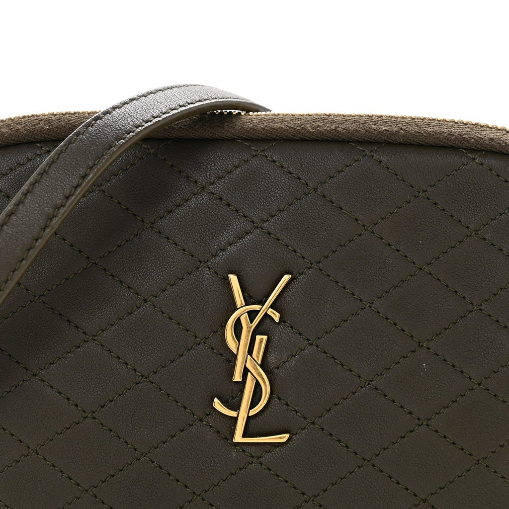 Lambskin Quilted Gaby Zipped Pouch