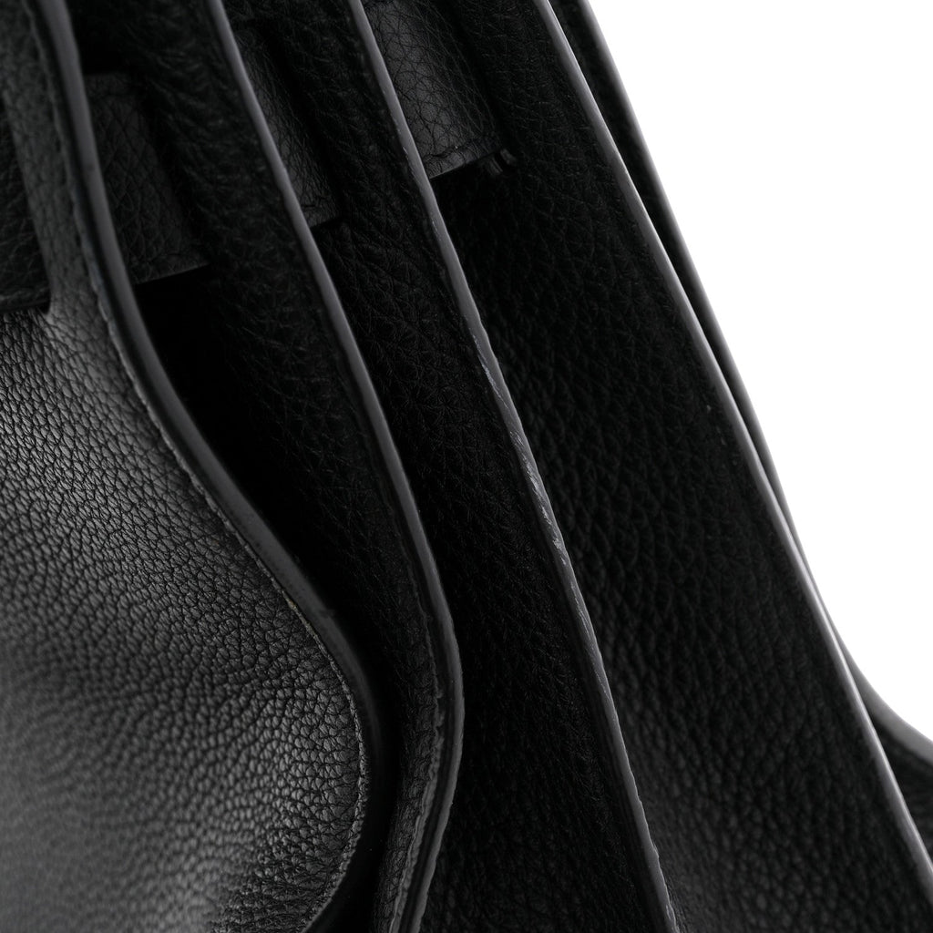 Grained Calfskin Small Supple Sac De Jour Black