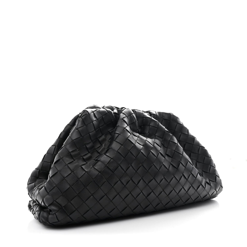 Nappa Maxi Intrecciato The Pouch Oversized Clutch Black