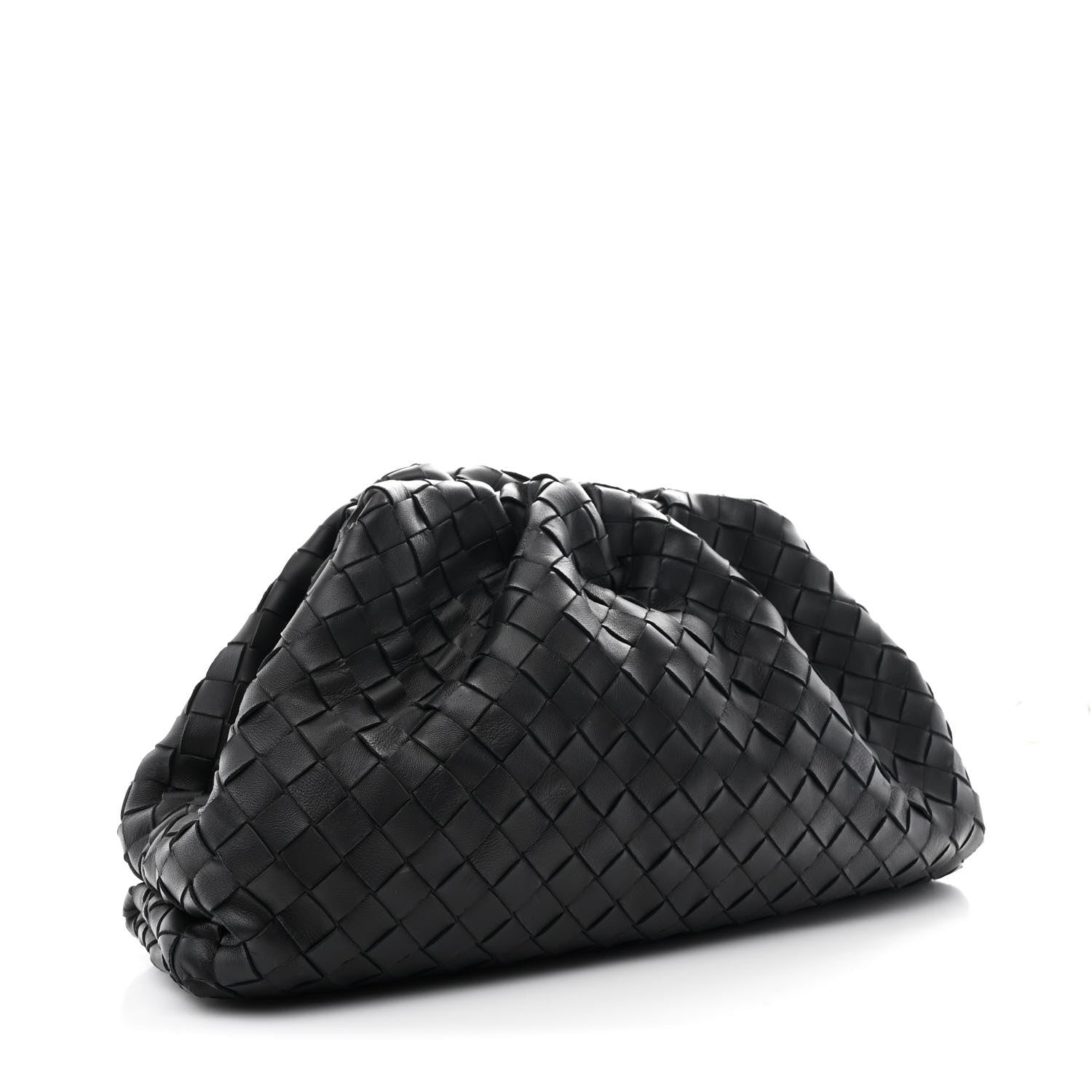 Nappa Maxi Intrecciato The Pouch Oversized Clutch Black