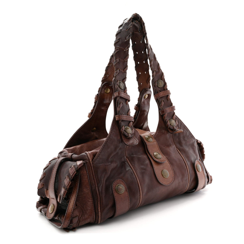 Calfskin Silverado Shoulder Bag Chocolate