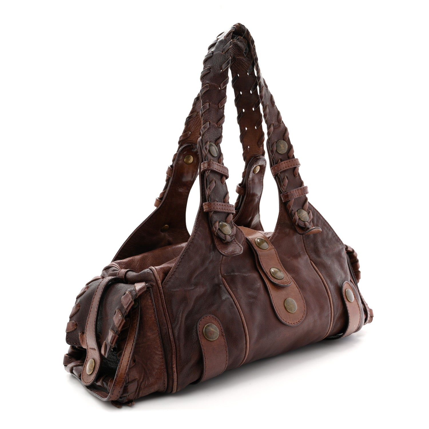 Calfskin Silverado Shoulder Bag Chocolate