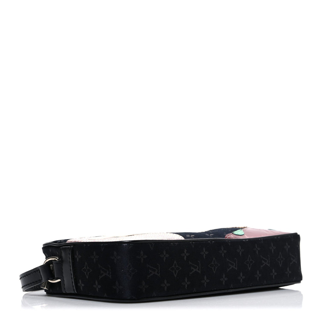 Satin Mini Monogram Conte De Fees Pochette Black
