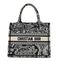 Calfskin Dioriviera Toile De Jouy Small Book Tote With Strap Blue Multicolor