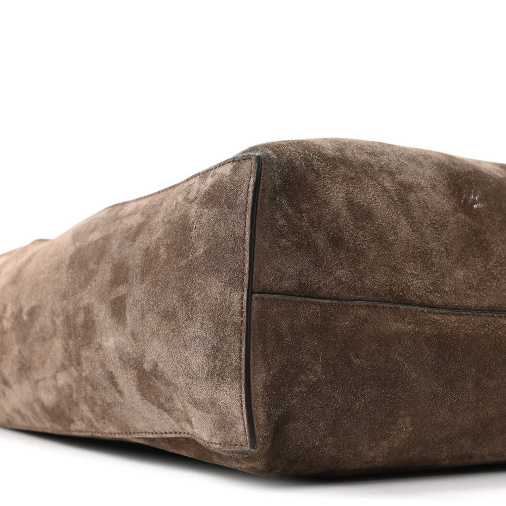 Suede Calfskin Frida Tote Brown