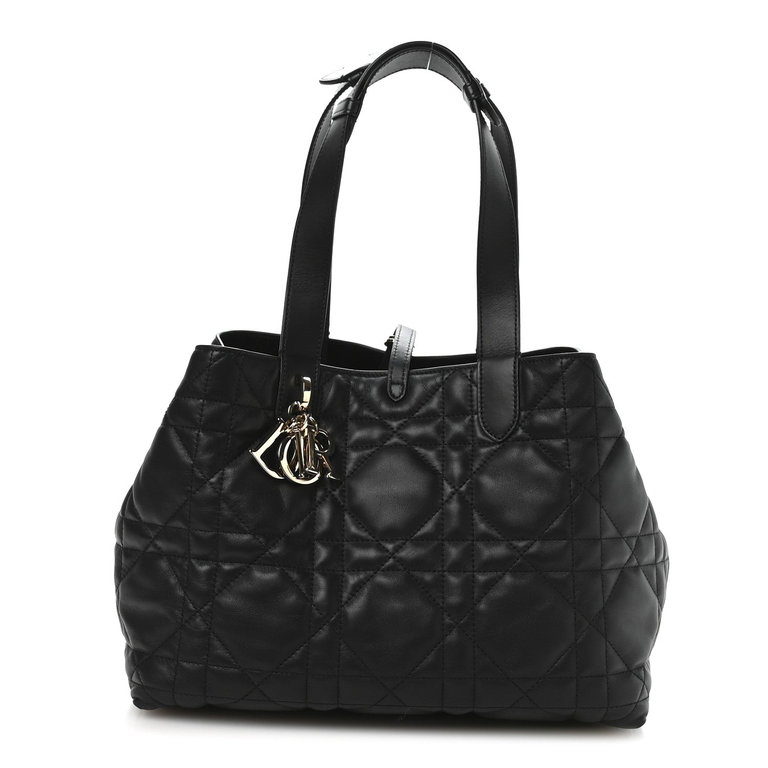 Calfskin Macrocannage Medium Toujours Black