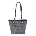 Lurex Boucle Mini Deauville Tote Black