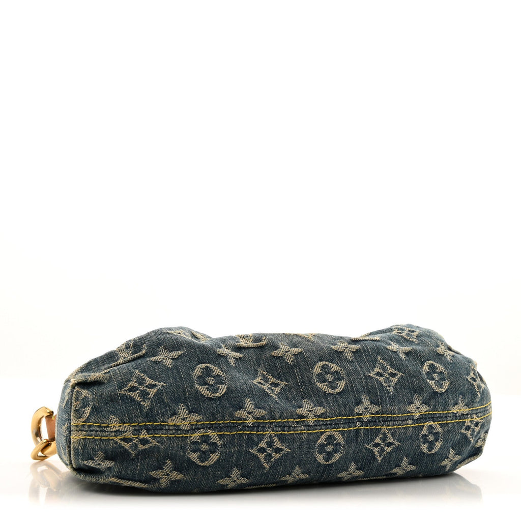 Monogram Denim Mini Pleaty Blue