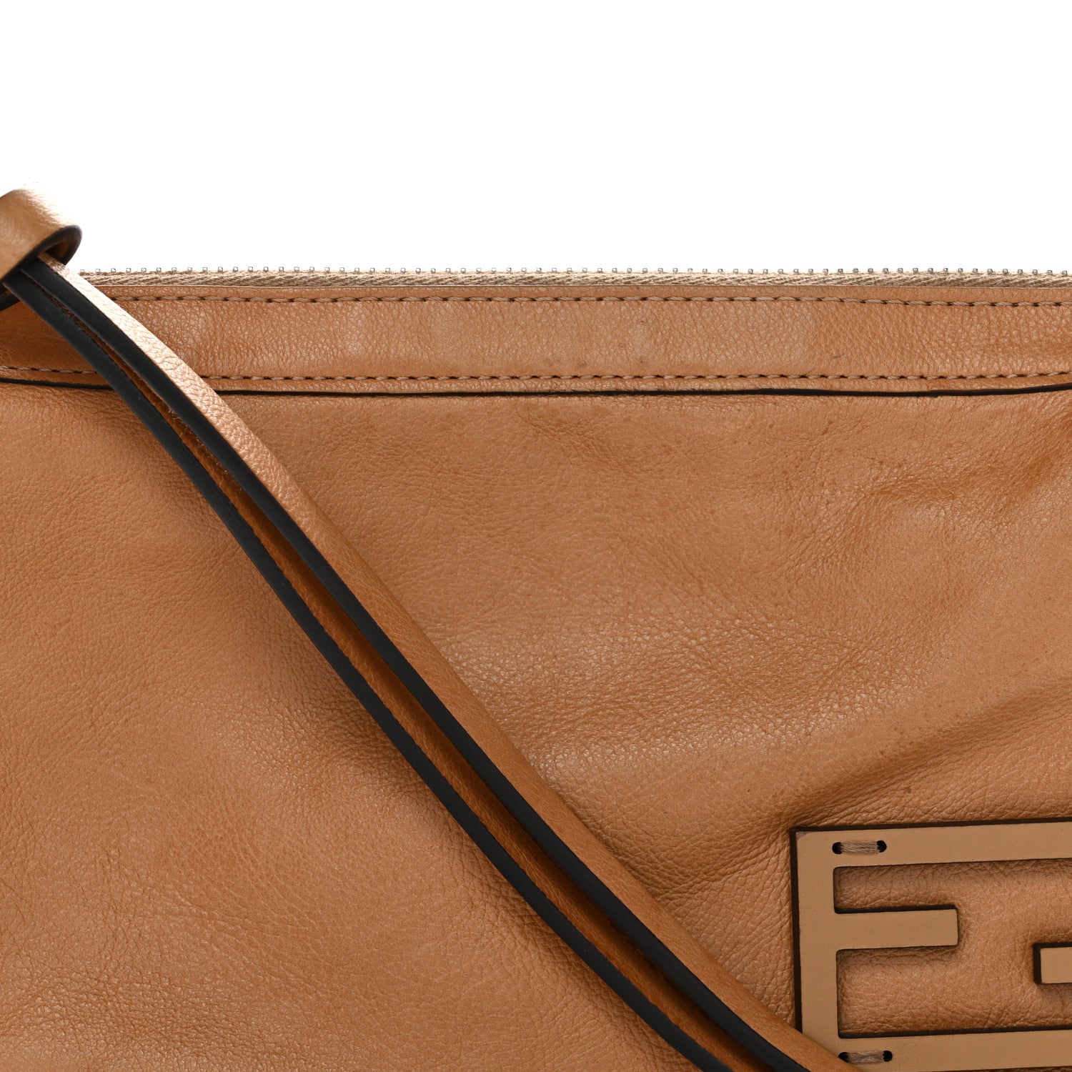 Vitello Mini Simply Fendi Shoulder Bag Miele Scuro