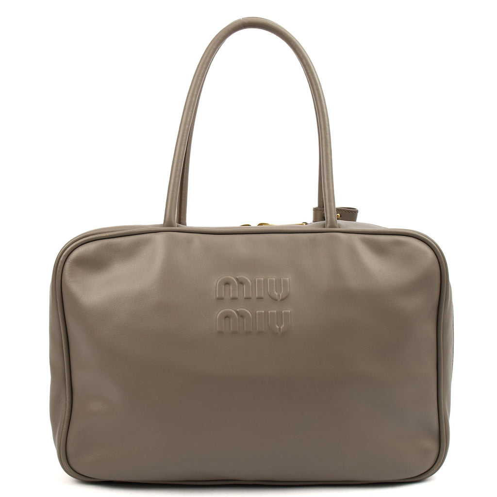 Miu Miu Shoulder Bag Shoulder Bag in Grey, Leather