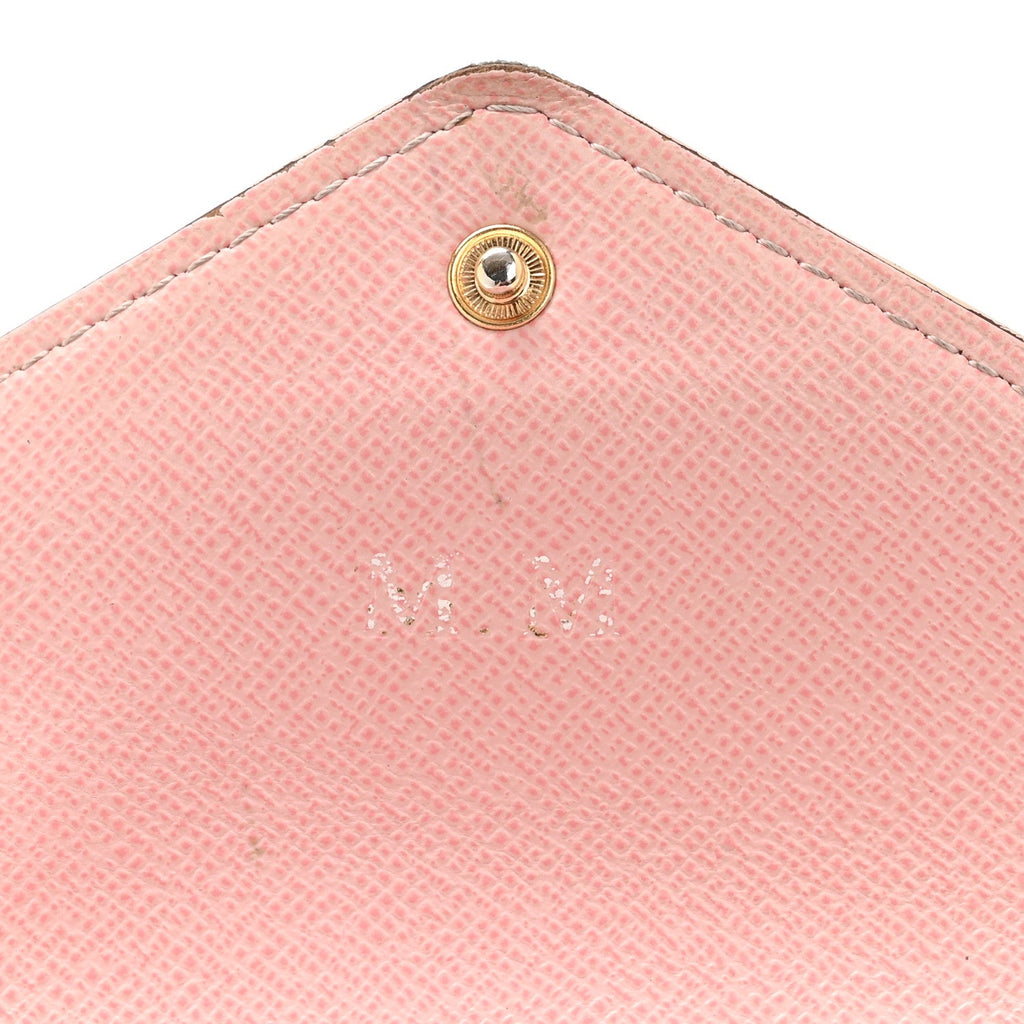 Damier Azur Victorine Wallet Rose Ballerine
