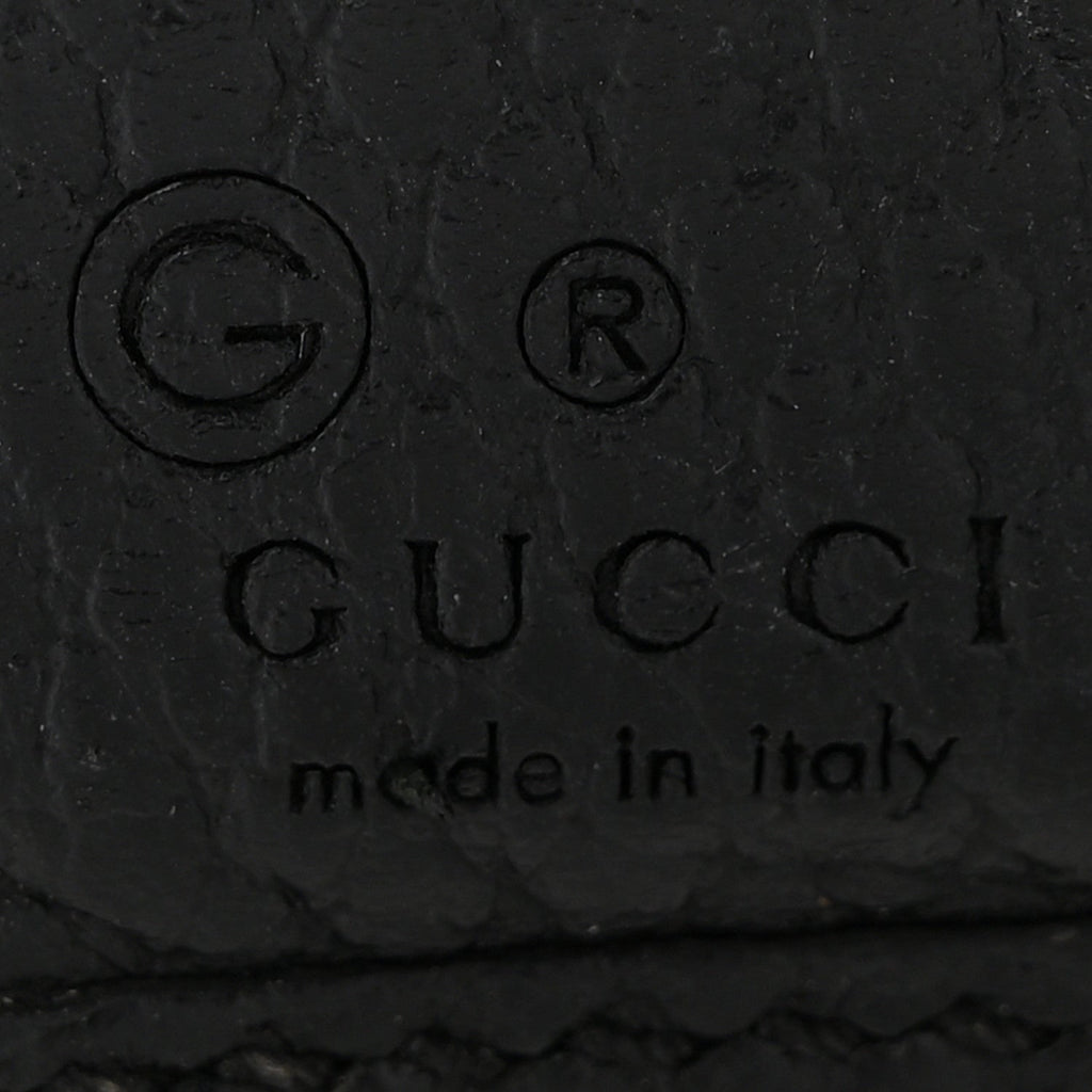 Dollar Calfskin Interlocking G French Wallet Black
