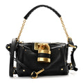 Grained Buffalo Small Paddington Chain Bag Black