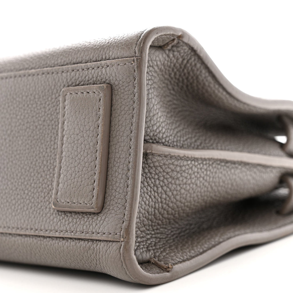 Grained Calfskin Nano Supple Sac De Jour Fog