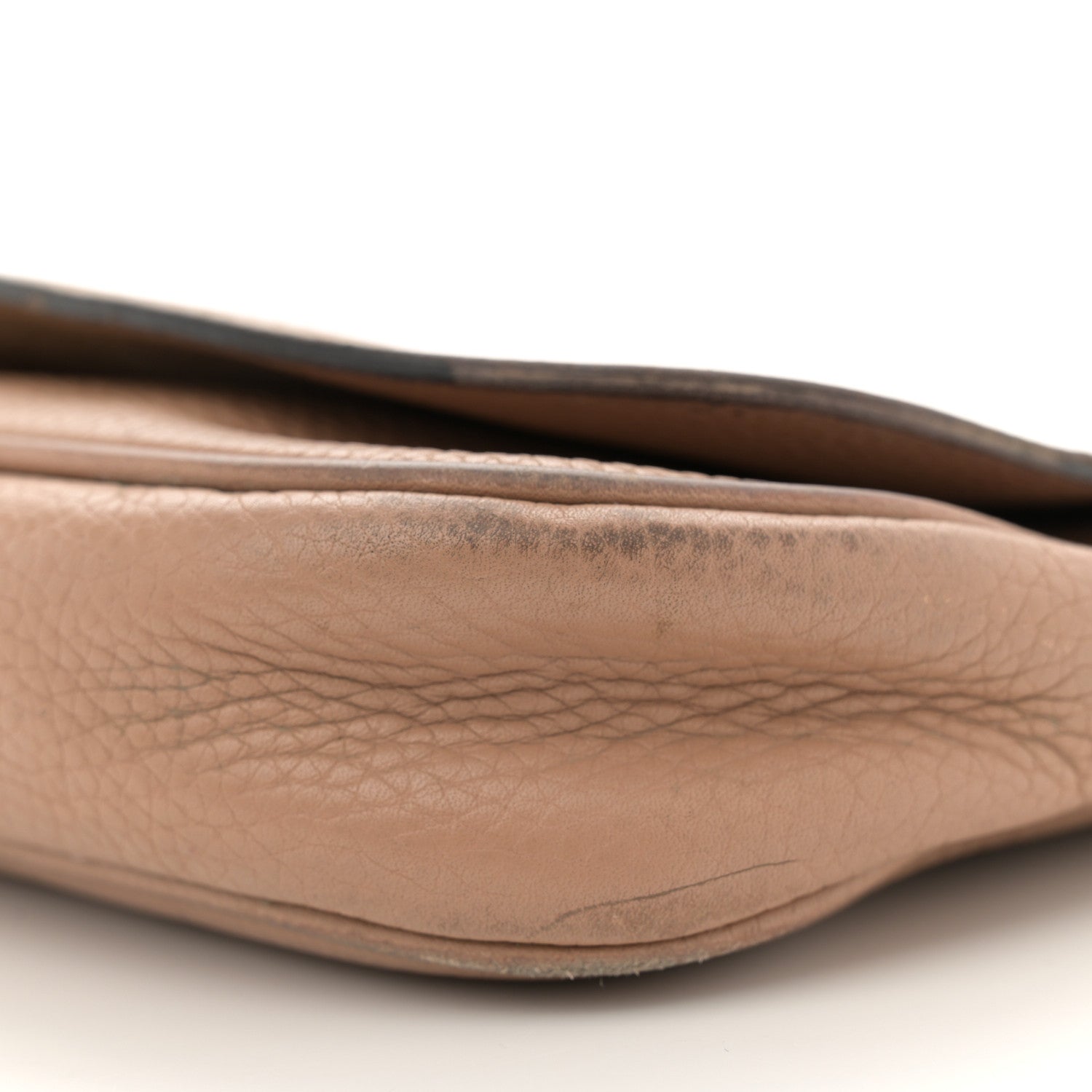 Pebbled Calfskin Medium Soho Flap Crossbody Camelia