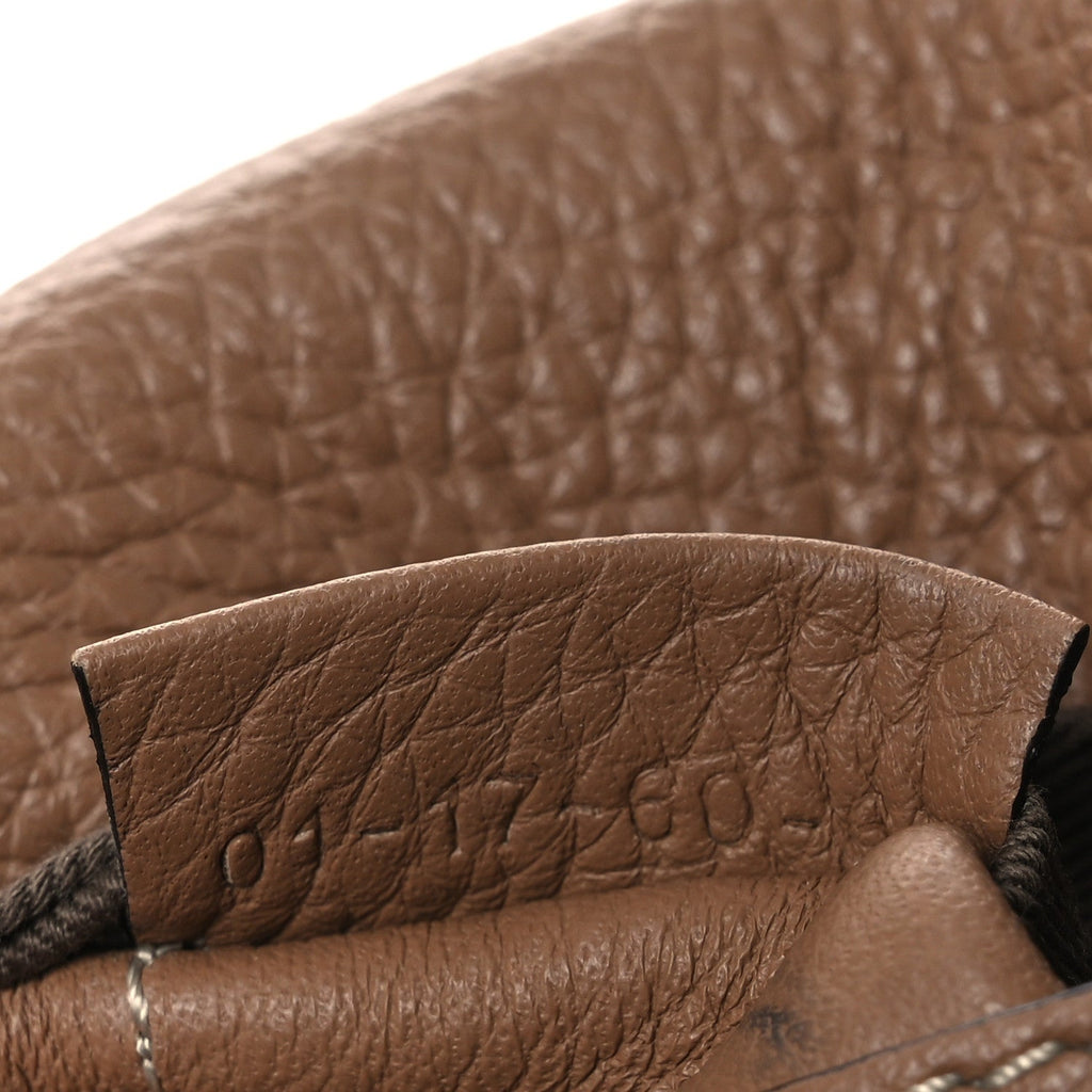 Calfskin Mini Marcie Round Crossbody Bag Nut