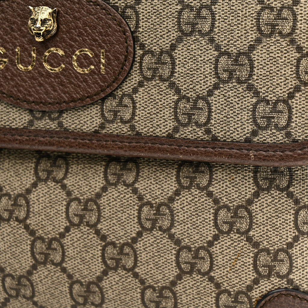 GG Supreme Monogram Neo Vintage Web Belt Bag Brown