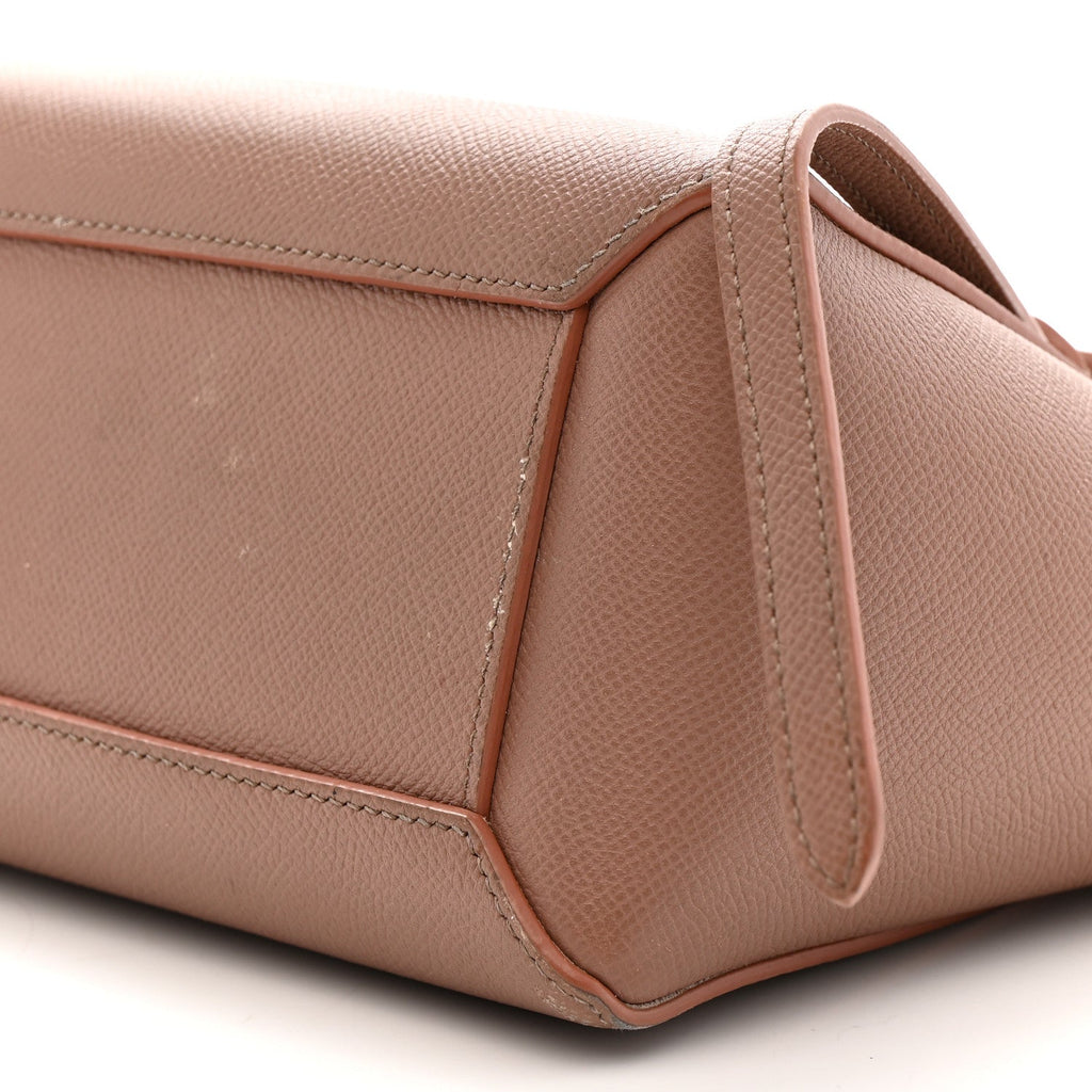 Grained Calfskin Nano Belt Bag Dark Pink