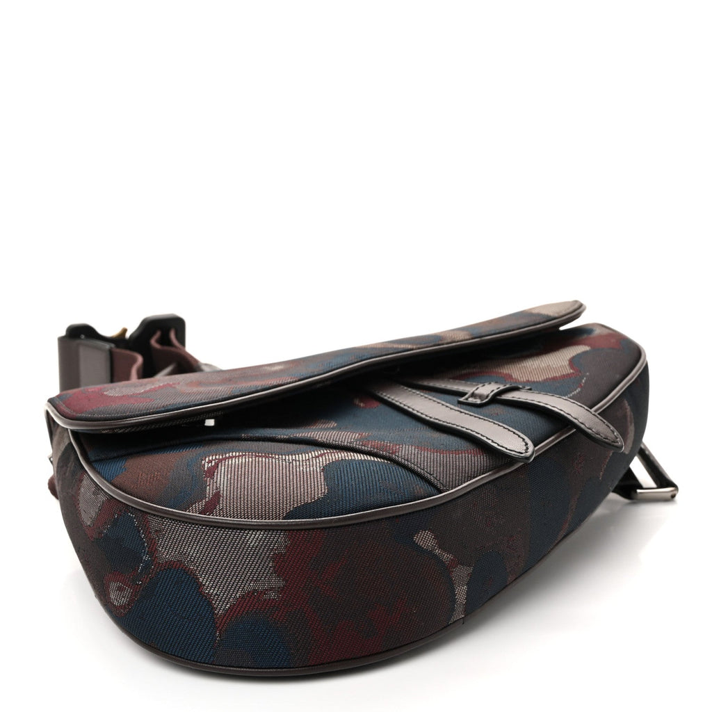 X PETER DOIG Denim Camouflage Saddle Bag Brown