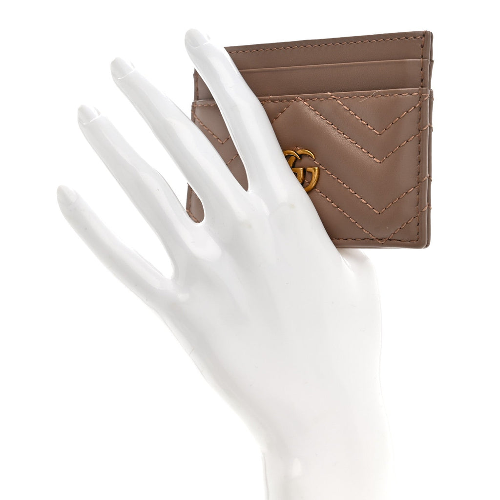 Calfskin Matelasse GG Marmont  Holder Porcelain Rose
